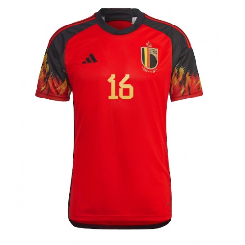 Belgien Thorgan Hazard #16 Replika Hjemmebanetrøje VM 2022 Kortærmet